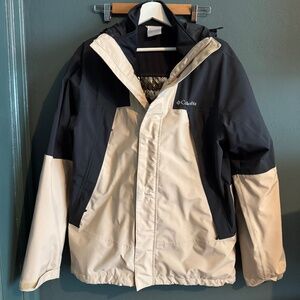 Mens Columbia Sportswear Interchange Jacket M Ivory/Black